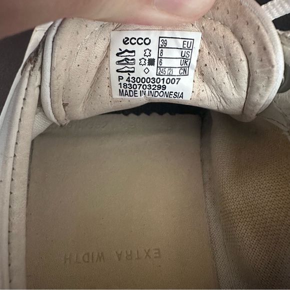 Ecco Womens Soft 7 Sneakers Shoes Cap Toe White Leather Lace Up Size 8 - Picture 9 of 10